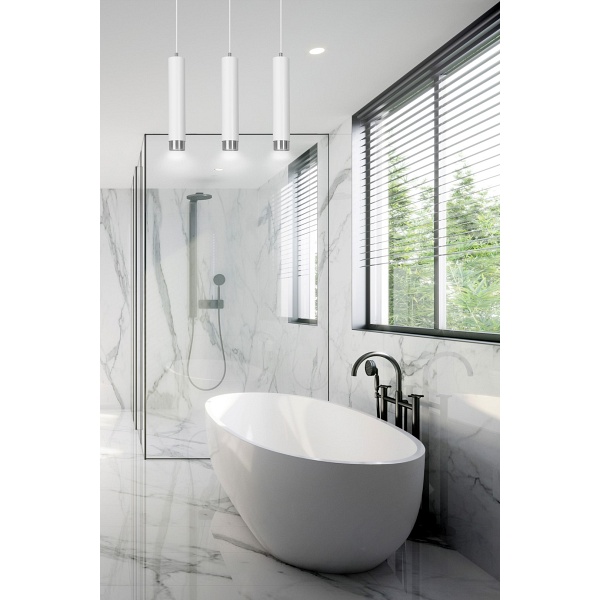 Lampa wisząca KIBO 3 WH/CHROME