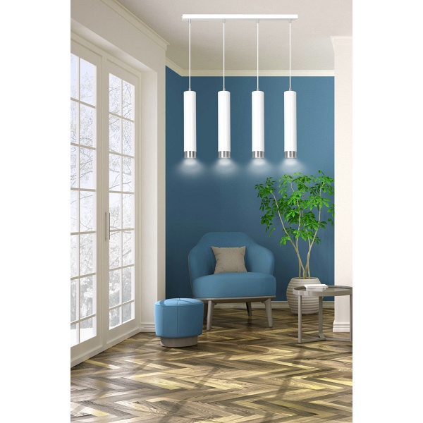 Lampa wisząca KIBO 4 WH/CHROME
