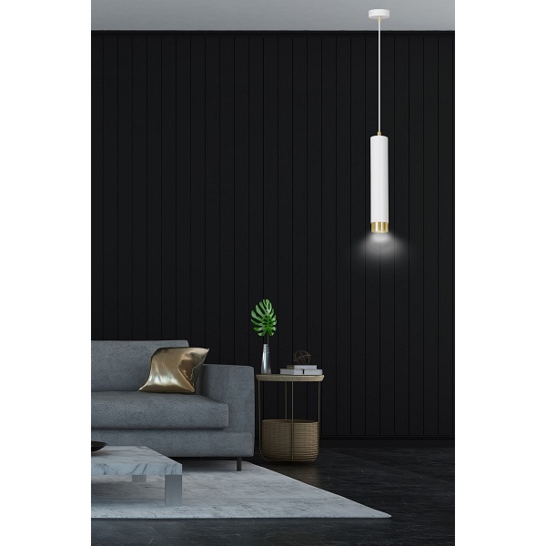 Lampa wisząca KIBO 1 WH/GOLD
