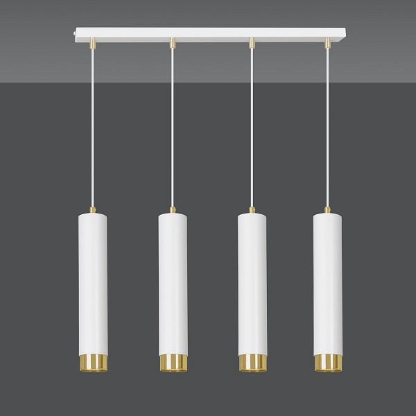 Lampa wisząca KIBO 4 WH/GOLD - Emibig