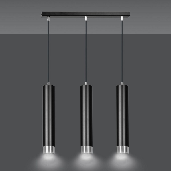 Lampa wisząca KIBO 3 BL/CHROME