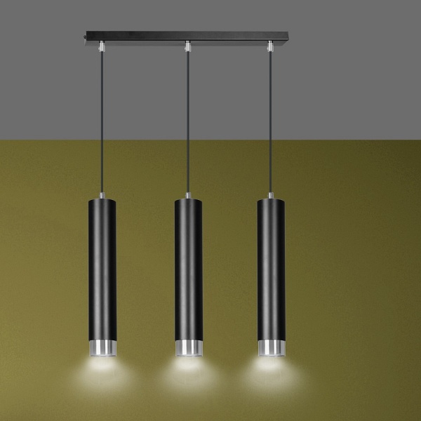 Lampa wisząca KIBO 3 BL/CHROME