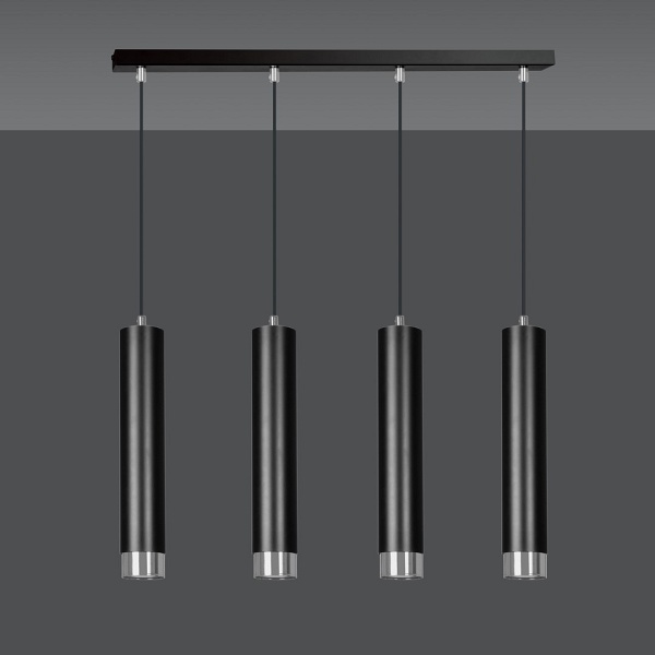 Lampa wisząca KIBO 4 BL/CHROME - Emibig