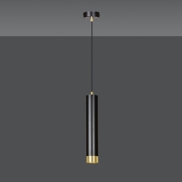 Lampa wisząca KIBO 1 BL/GOLD - Emibig