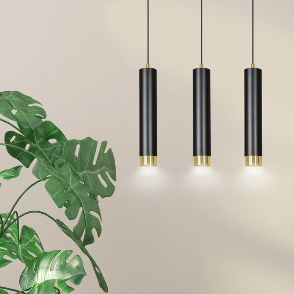 Lampa wisząca KIBO 3 BL/GOLD