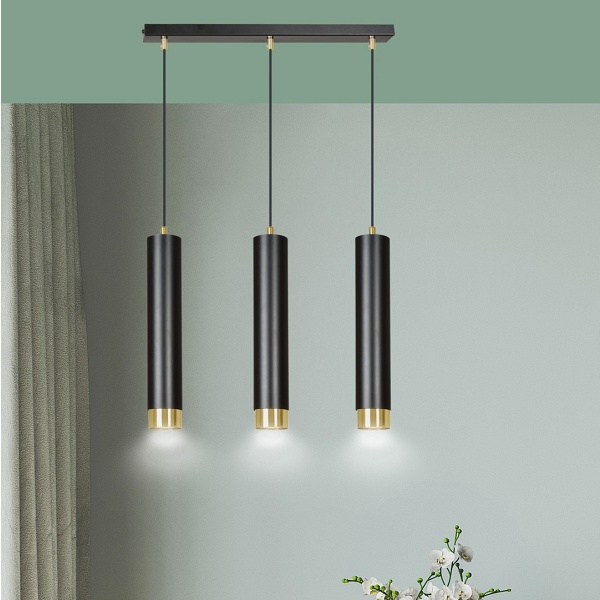 Lampa wisząca KIBO 3 BL/GOLD