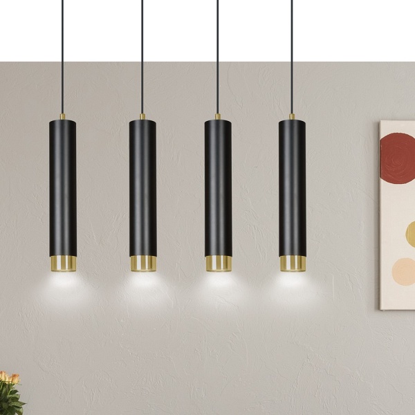 Lampa wisząca KIBO 4 BL/GOLD