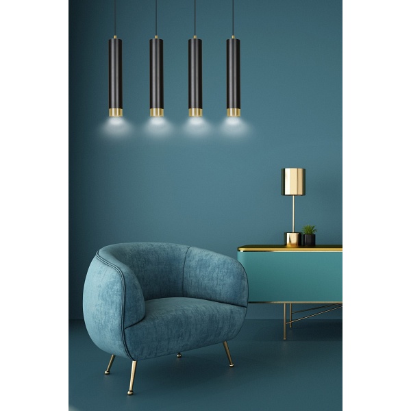 Lampa wisząca KIBO 4 BL/GOLD