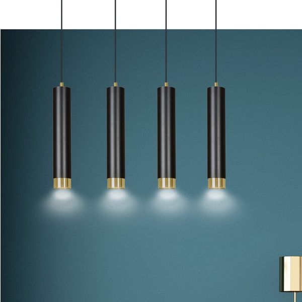 Lampa wisząca KIBO 4 BL/GOLD
