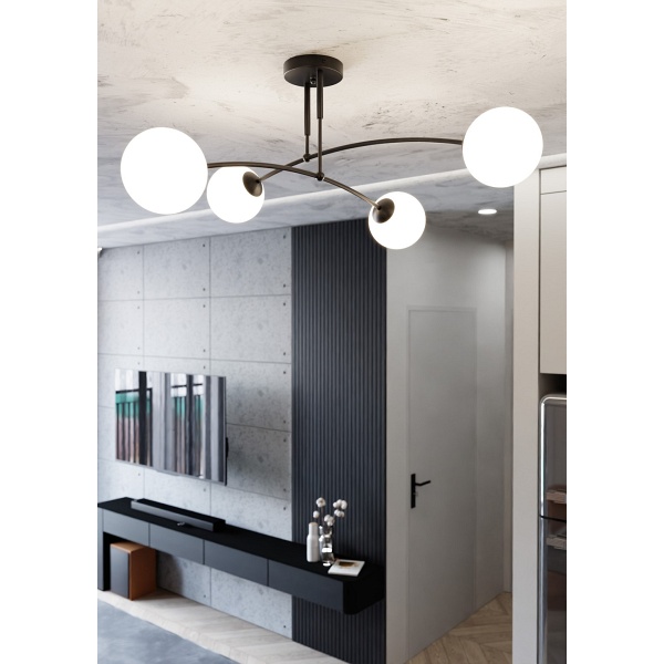 Lampa sufitowa PREGOS 4 BLACK