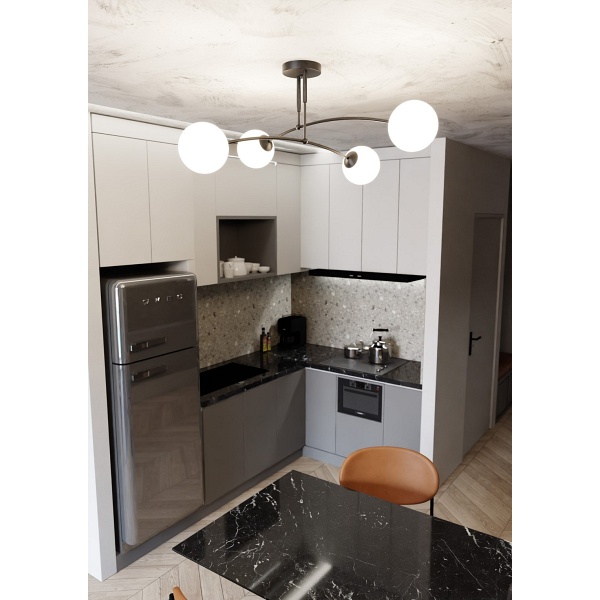 Lampa sufitowa PREGOS 4 BLACK