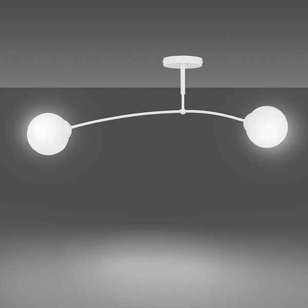 Lampa sufitowa PREGOS 2 WHITE - Emibig