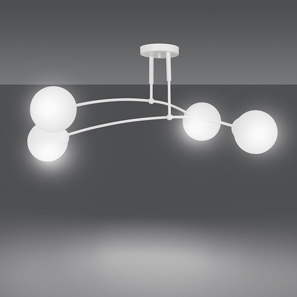 Lampa sufitowa PREGOS 4 WHITE - Emibig