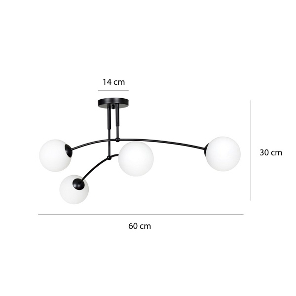 Lampa sufitowa PREGOS 4 WHITE