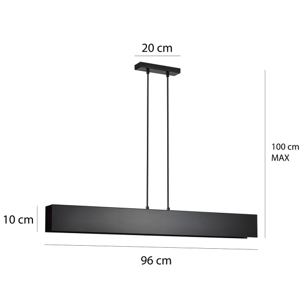 Lampa wisząca GENTOR 4 BLACK - Emibig