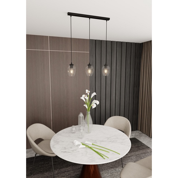 Lampa wisząca ISTAR 3 BL TRANSPARENT