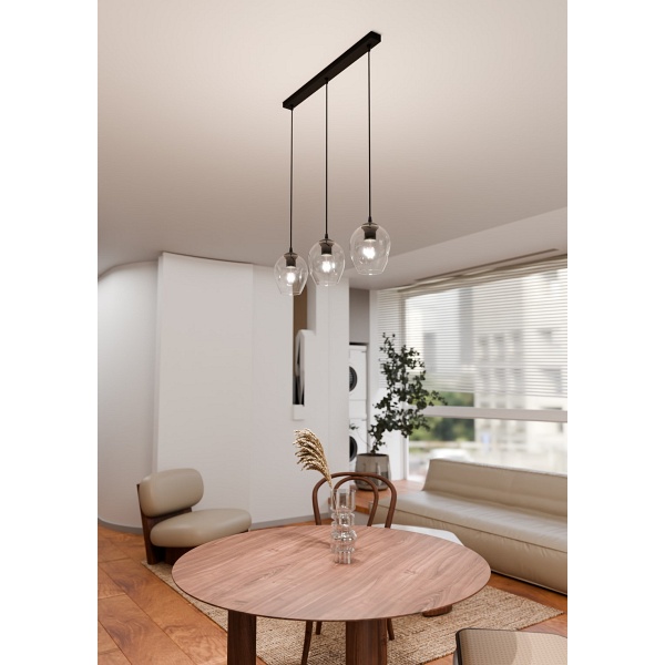 Lampa wisząca ISTAR 3 BL TRANSPARENT
