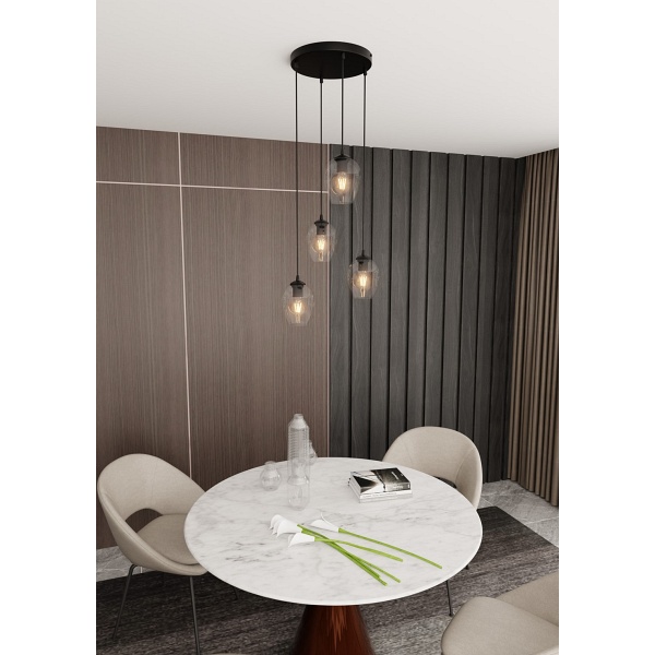 Lampa wisząca ISTAR 4 BL PREMIUM TRANSPARENT