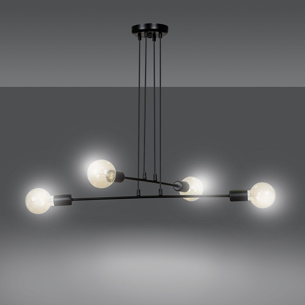 Lampa wisząca MULTIPO 4 BLACK