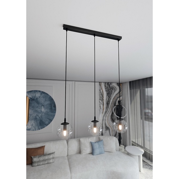 Lampa wisząca COSMO 3 BL TRANSPARENT