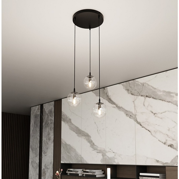 Lampa wisząca COSMO 3 BL PREMIUM TRANSPARENT