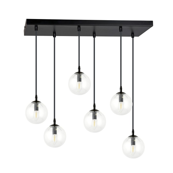 Lampa wisząca COSMO 6 BL TRANSPARENT - Emibig