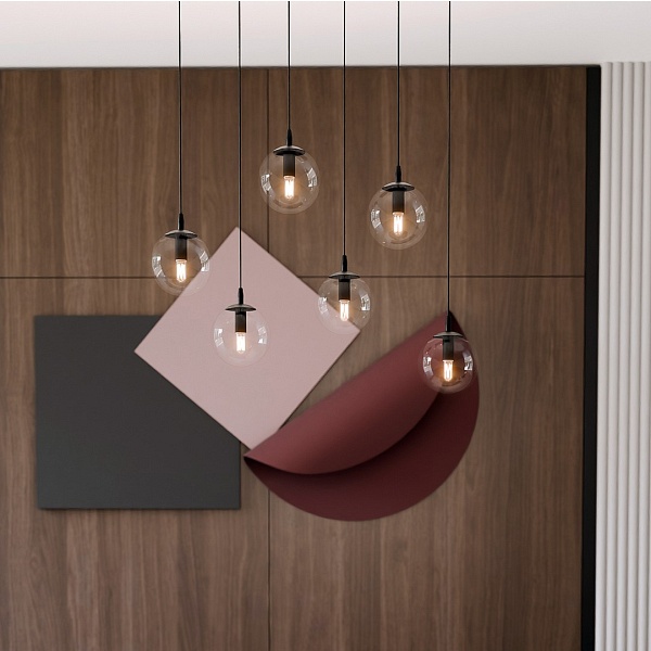 Lampa wisząca COSMO 6 BL TRANSPARENT