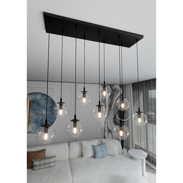 Lampa wisząca COSMO 9 BL TRANSPARENT