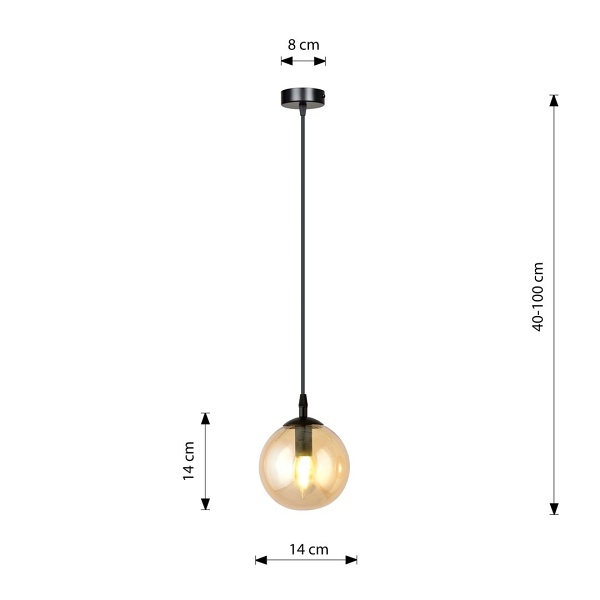 Lampa wisząca COSMO 1 BL MIODOWY