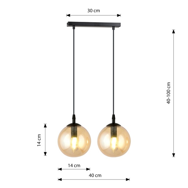 Lampa wisząca COSMO 2 BL MIODOWY