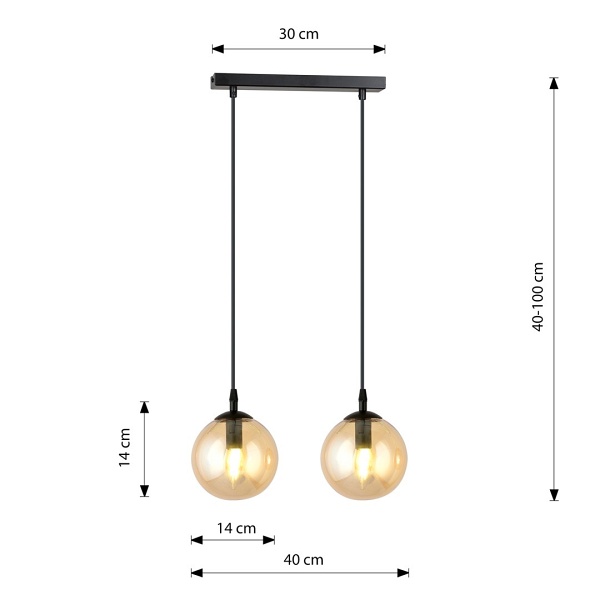 Lampa wisząca COSMO 2 BL MIODOWY