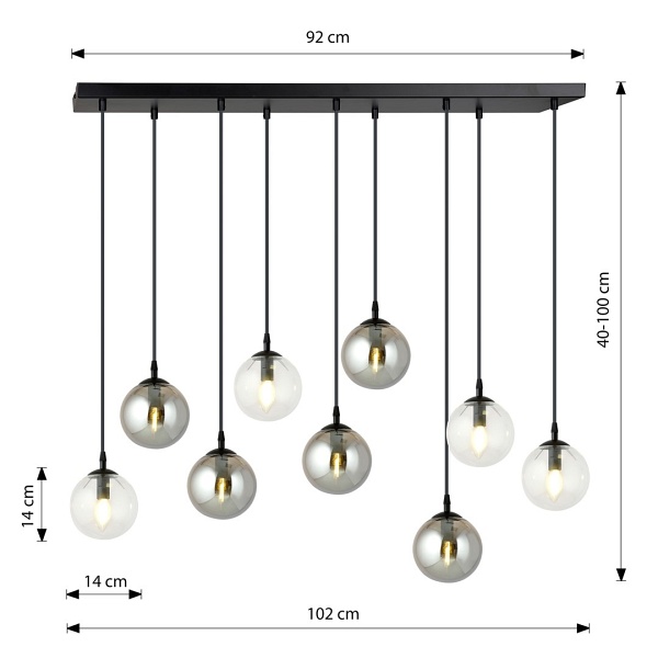 Lampa wisząca COSMO 9 BL MIX2