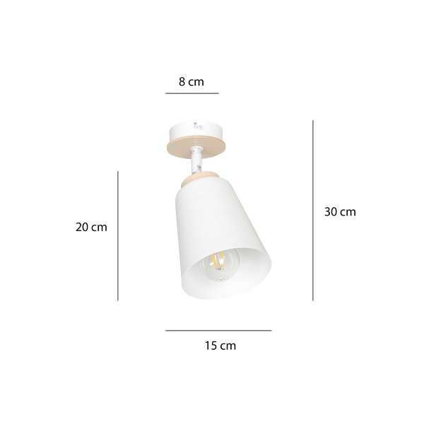Lampa sufitowa ATLAS 1 WHITE
