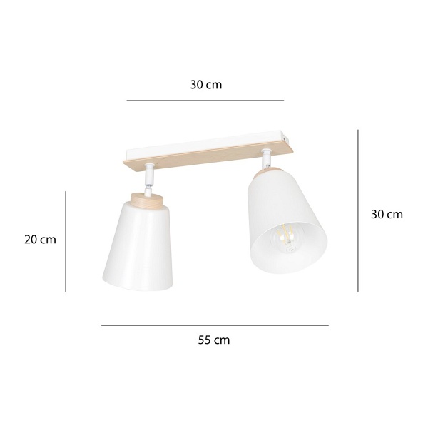 Lampa sufitowa ATLAS 2 WHITE