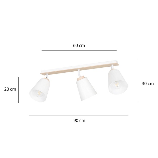 Lampa sufitowa ATLAS 3 WHITE
