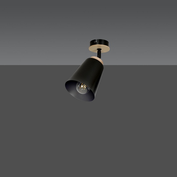Lampa sufitowa ATLAS 1 BLACK - Emibig