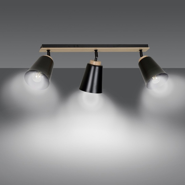 Lampa sufitowa ATLAS 3 BLACK