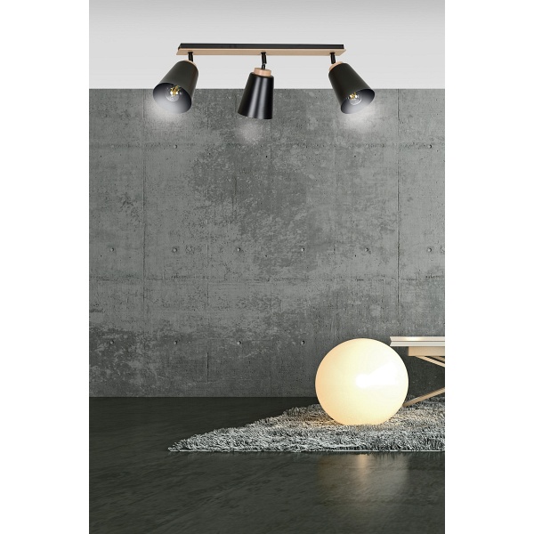Lampa sufitowa ATLAS 3 BLACK