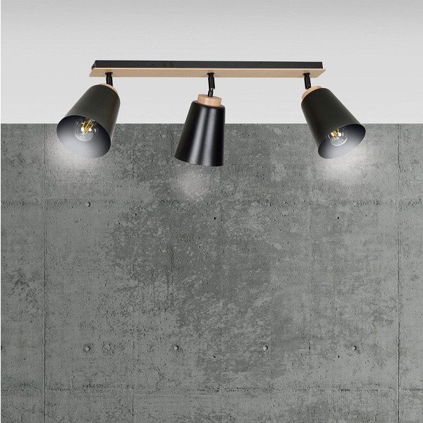 Lampa sufitowa ATLAS 3 BLACK