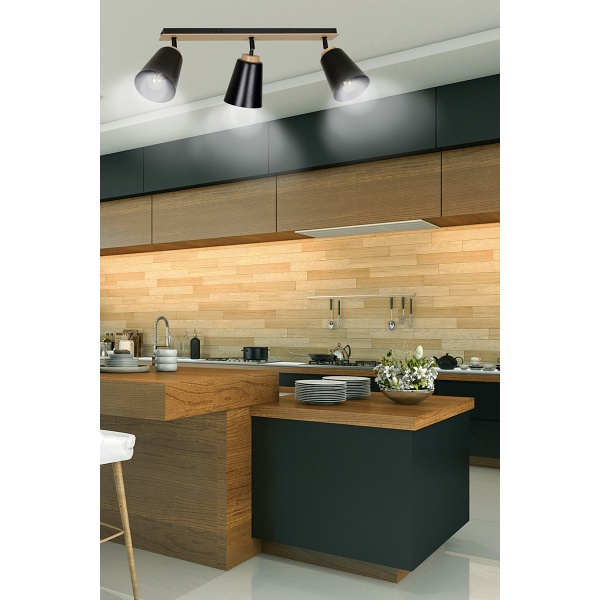 Lampa sufitowa ATLAS 3 BLACK