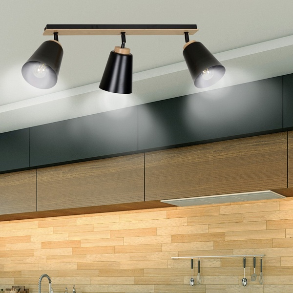 Lampa sufitowa ATLAS 3 BLACK