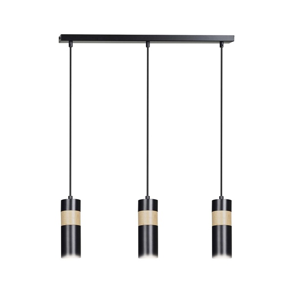 Lampa wisząca AKARI 3 BLACK