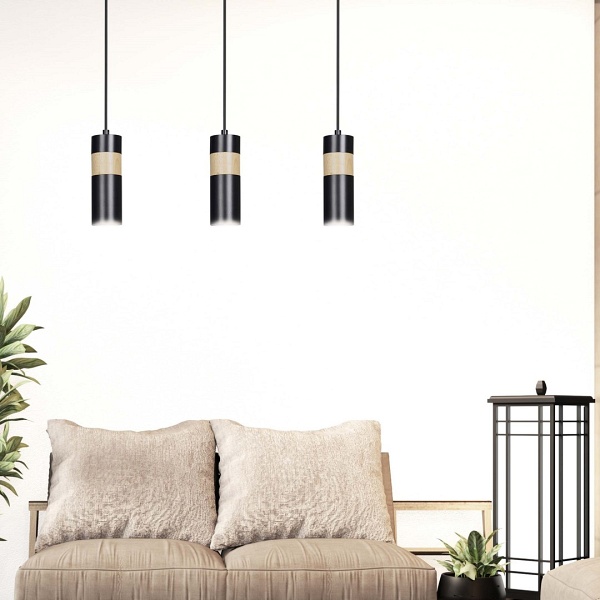 Lampa wisząca AKARI 3 BLACK
