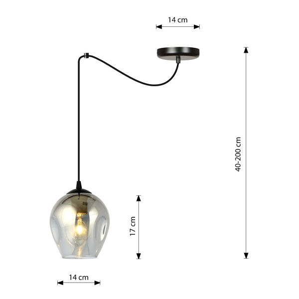 Lampa wisząca LEVEL 1 BL GRAFIT