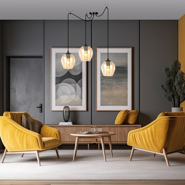 Lampa wisząca LEVEL 3 BL MIODOWY