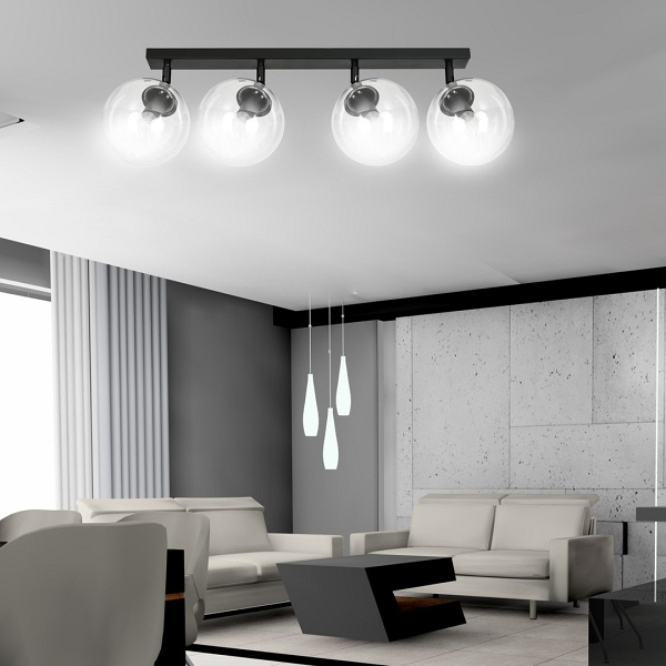 Lampa sufitowa TOFI 4 BL TRANSPARENT