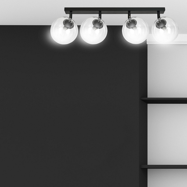 Lampa sufitowa TOFI 4 BL TRANSPARENT