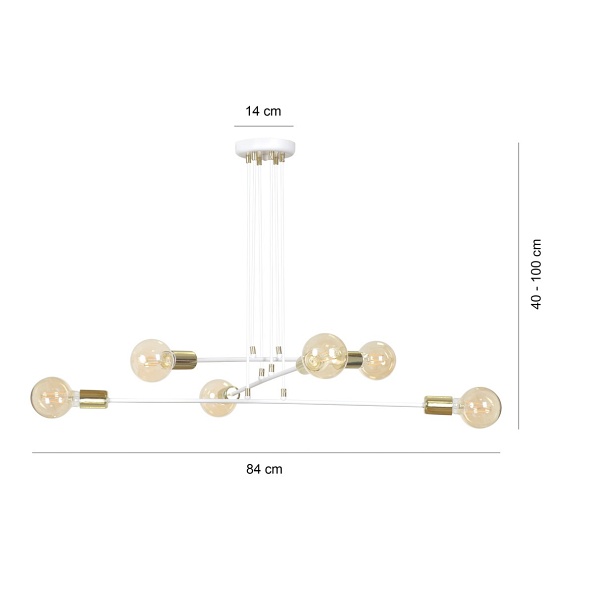 Lampa wisząca VESIO 6 WHITE