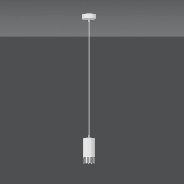 Lampa wisząca FUMIKO 1 WH/CHROME - Emibig