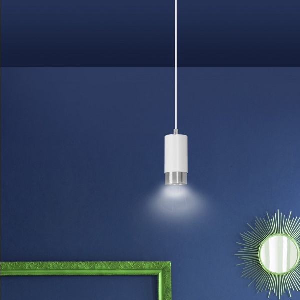 Lampa wisząca FUMIKO 1 WH/CHROME